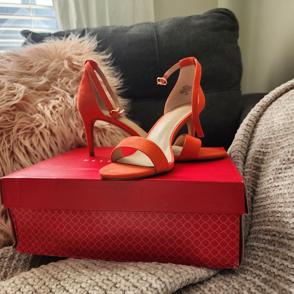 Kelly & Katie Vibrant Orange Heels